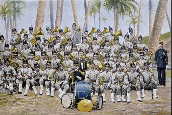 Infantry band in the Republic of Ecuador at the end of the 19th century