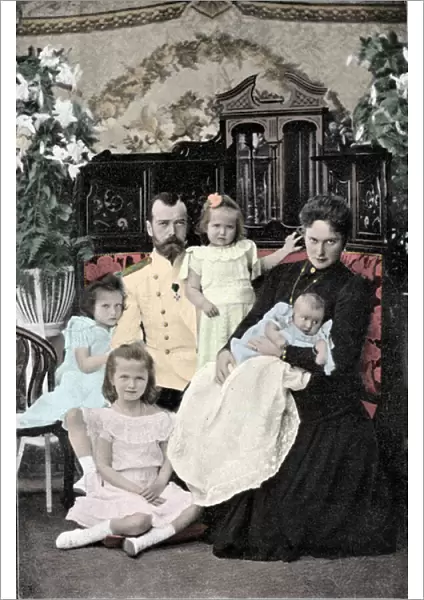 Family portrait of Tsar Nicholas II (1868-1918) About 1901-1902