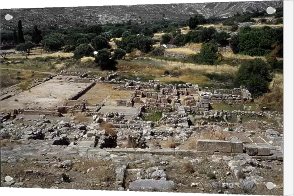View of the ruins of the palace of Zakros, around 1700-1650 BC (photography)
