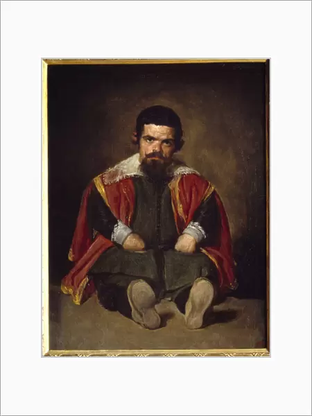 Portrait of the jester Sebastien De Morra Dwarf sitting court
