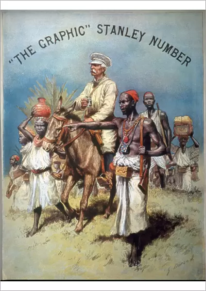 Illustration depicting explorer and journalist Henry Morton Stanley (1841-1904