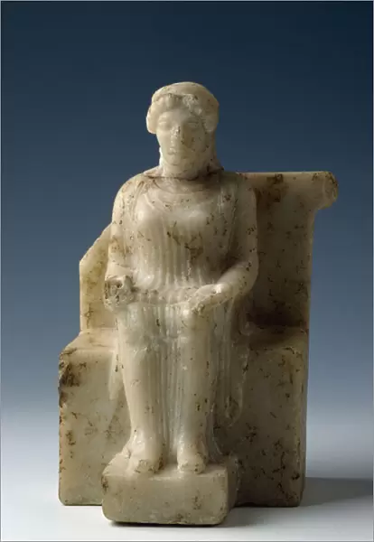 Sitting deity statue, from Garaguso