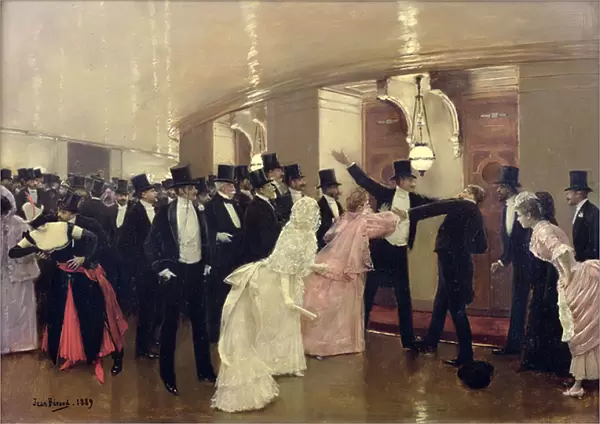 An Argument in the Corridors of the Opera, 1889 (oil on canvas)