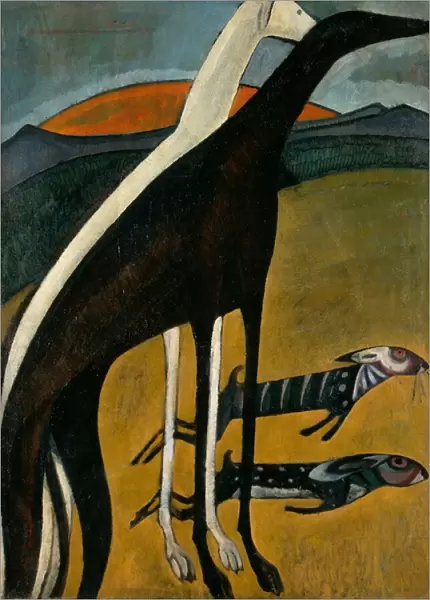 Greyhounds, c. 1911 (oil on canvas)