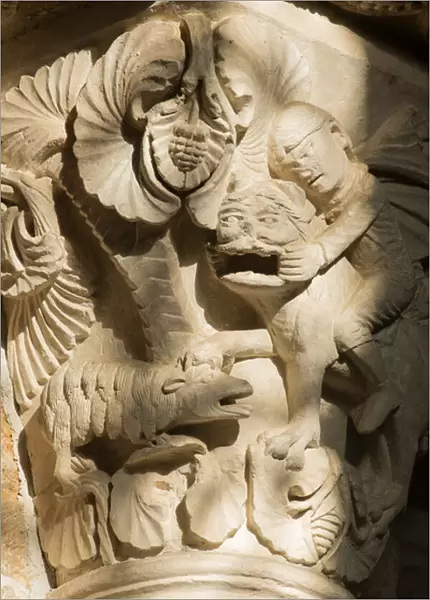 Sculpted marquee, 12th century, church of Vezelay (sculpture)