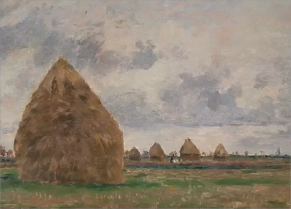Landscape with Haystacks, 1873 (oil on canvas)