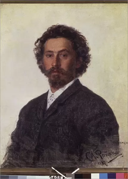 Autoportrait. Peinture de Ilya Yefimovich Repin (Ilia Repine) (1844-1930), huile sur toile, 1887. Art russe 19e siecle. State Tretyakov Gallery, Moscou