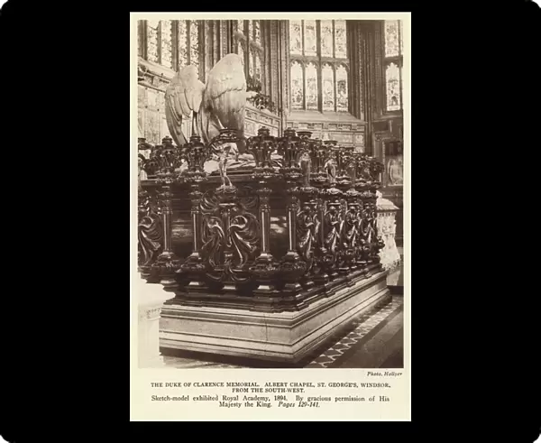 Duke of Clarence memorial, St George s, Windsor Castle (photogravure)