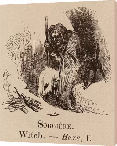 Le Vocabulaire Illustre: Sorciere; Witch; Hexe (engraving)