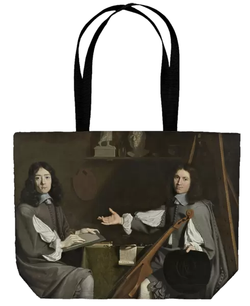 Double portait des deux artistes (Double Portrait of both Artists) - Oil on canvas (132x185 cm) by Philippe de Champaigne (1602-1674) and Nicolas de Plattemontagne (1631-1706), 1654 - Museum Boijmans Van Beuningen, Rotterdam