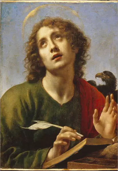 Saint Jean l apotre (John The Apostle). Peinture de Carlo Dolci (1616-1686), huile sur toile, 1647. Art italien, 17e siecle, art baroque. State A. Pushkin Museum of Fine Arts, Moscou