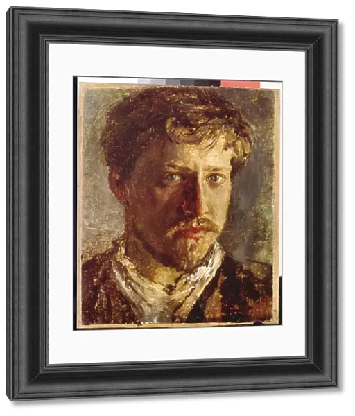 Autoportrait. (Self Portrait). Peinture de Valentin Alexandrovich Serov (1865-1911), huile sur toile, vers 1880. Art russe, 19e siecle, realisme. Collection privee