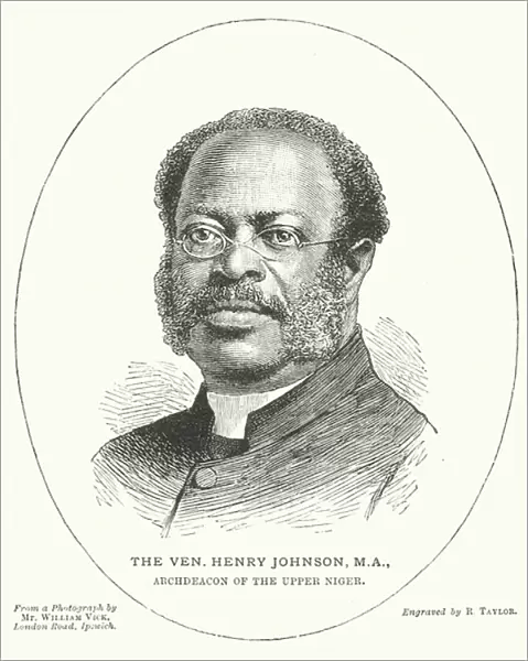 The Ven Henry Johnson, MA, Archdeacon of the Upper Niger (engraving)