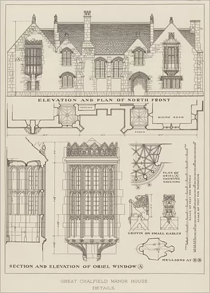 Great Chalfield Manor House, Details (litho)