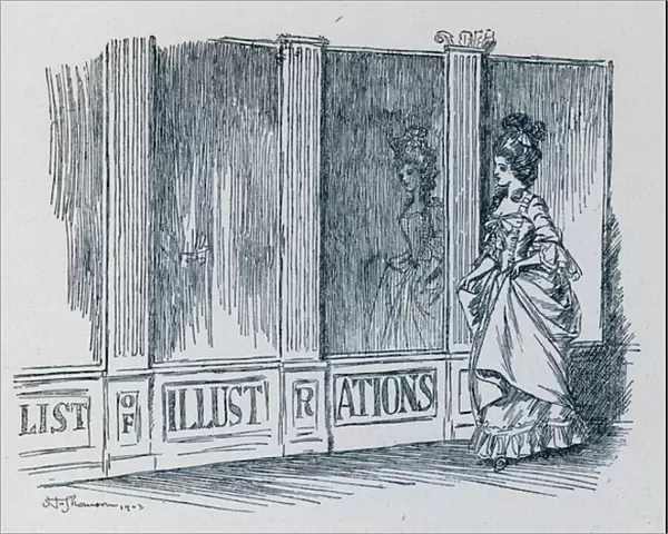 List of illustrations for Evelina by Fanny Burney (litho)