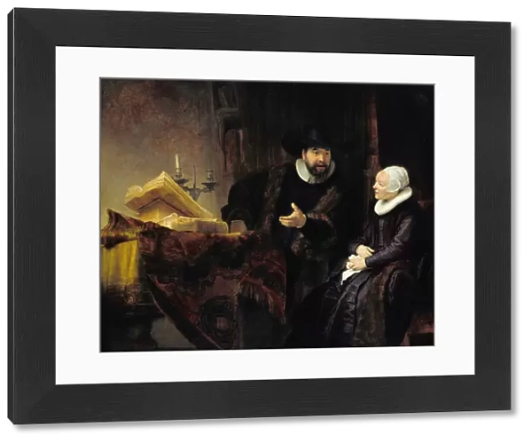 'Portrait of the Mennonite Preacher Cornelius Claesz Anslo and his Wife Aaltje Gerritsdr Shouten'(Le predicateur mennonite Cornelius Claesz Anslo et son epouse Aaltje Gerritsdr Shouten)