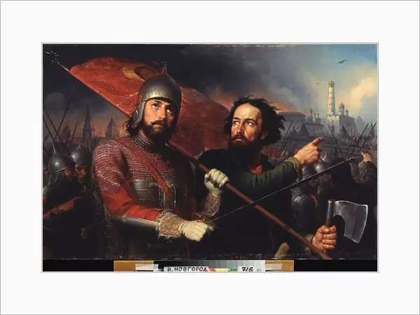La revolte nationale de Kouzma (Kuzma ou Kozma) Minine (mort en 1616) et du comte Dmitri Pojarski (Pozharsky) (1577-1642) (Liberation de Moscou de l')
