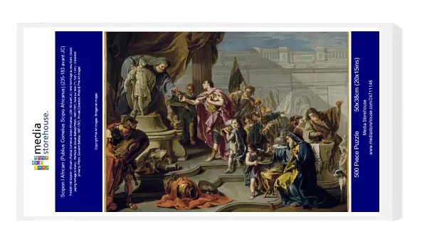 Scipion l Africain (Publius Cornelius Scipio Africanus) (235-183 avant JC) rend hommage au dieu Mars (Scipio paying homage to Mars) - Peinture de Giovan Battista Pittoni (1687-1767), huile sur toile (71, 7x91, 1 cm) - Collection privee