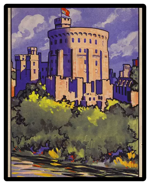 Windsor Castle, Berkshire (colour litho)