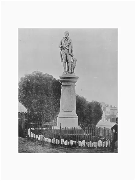 Australia: Statue of Robert Burns, Ballarat (b  /  w photo)