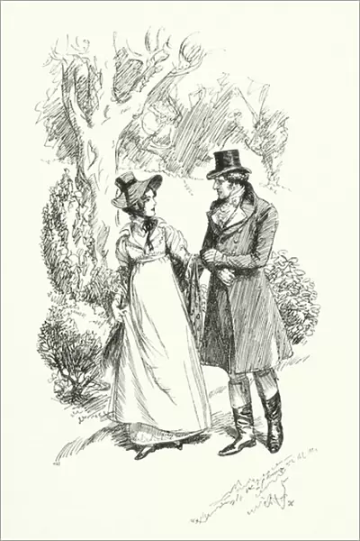 Illustration for Jane Austens Emma (engraving)