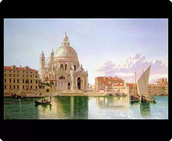 A View of Santa Maria Della Salute, Venice (oil on canvas)