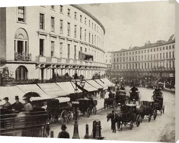 Shops on Regent Street, London, late 19th Century (b  /  w photo)