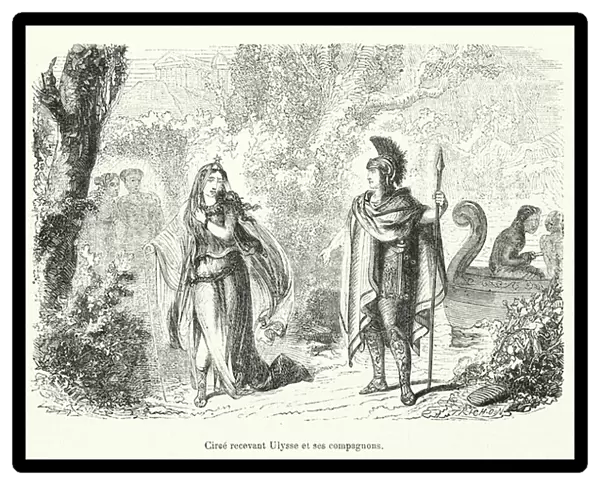 Circe recevant Ulysse et ses compagnons (engraving)