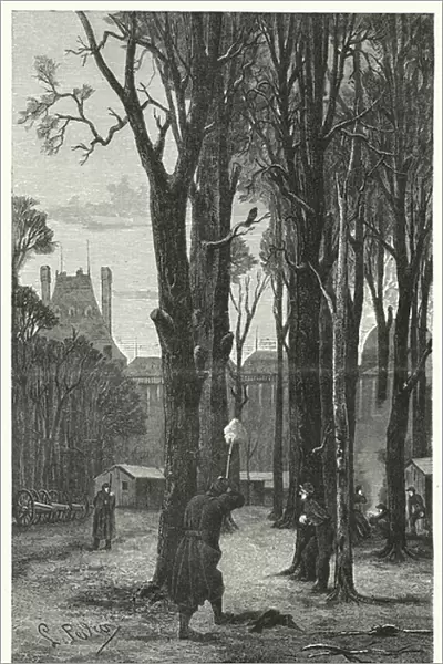 Chasses et peches autour et dans Paris, pendant le siege 1870-1871 (engraving)