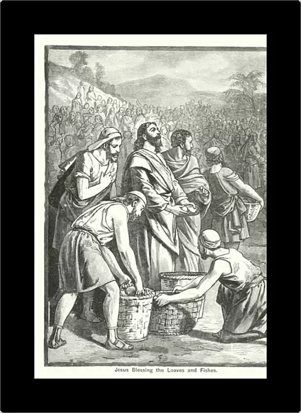 Jesus Blessing the Loaves and Fishes (engraving)