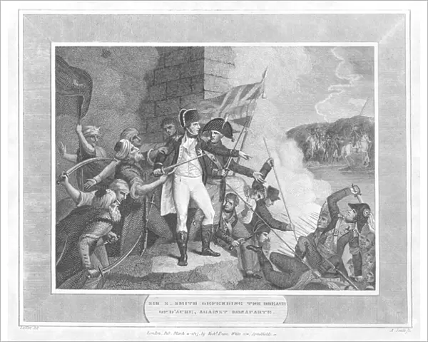 Sirs Smith defending the Breach of d Acre against Bonaparte (engraving)