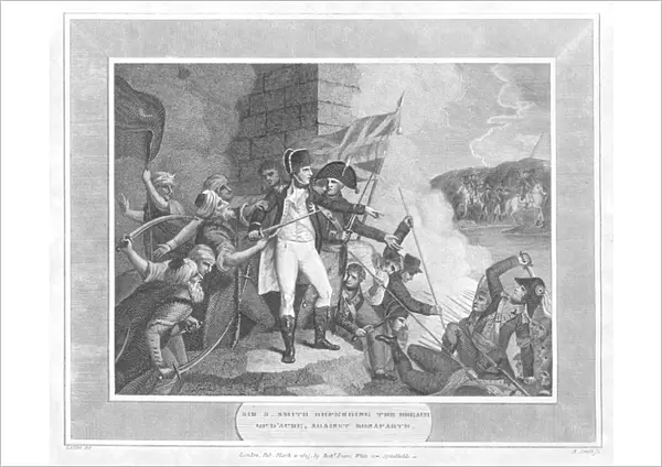 Sirs Smith defending the Breach of d Acre against Bonaparte (engraving)