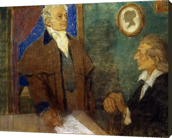 J. W. von Goethe and F. Schiller in Weimar)