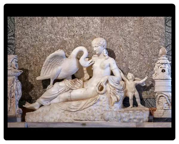 Leda and the swan with Eros, 200 - 230 (Parian and Luni marble)
