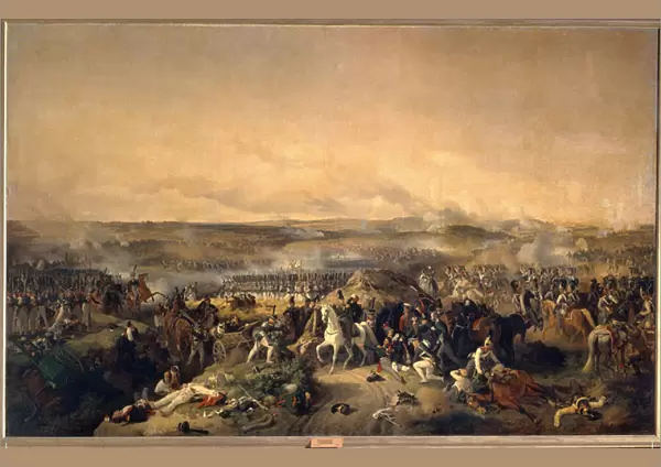 Campagne de Russie (1812): la bataille de la Moskova, le 7 septembre 1812 (The Battle of Borodino on August 26, 1812, in Julian calendar) - Peinture de Peter von Hess (1792-1871), huile sur toile, 1843, 224x355 cm - State Hermitage, St