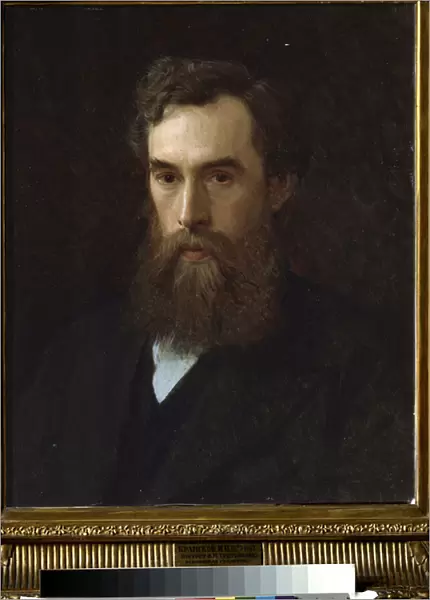 Portrait du collectionneur, directeur et fondateur de la Galerie d Art, Pavel Tretiakov (1832-1898). (Portrait of the colector, patron and founder of the Gallery, P. Tretyakov)