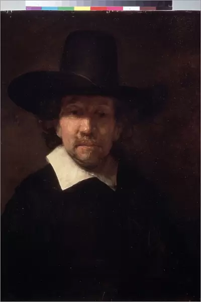 'Portrait du poete hollandais Jeremias de Dekker (ou Decker) (vers 1610-1666)'(Portrait of the Poet Jeremias de Decker) Peinture de Harmenszoon van Rijn dit Rembrandt (1606-1669) 1666 Dim