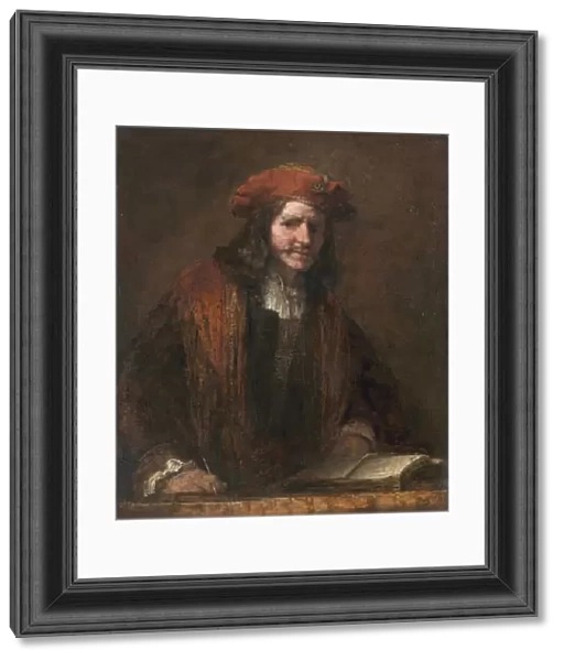 L homme au chapeau rouge (The Man with the Red Cap) - Oil on canvas (102x80 cm), by Rembrandt van Rhijn (1606-1669), ca 1660 - Museum Boijmans Van Beuningen, Rotterdam