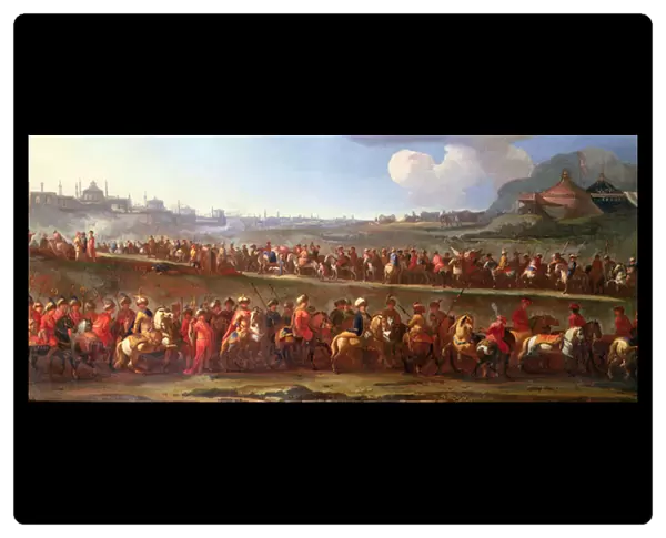 A Turkish Caravan outside Constantinople (oil on canvas)