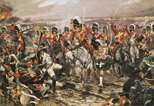 Charge of the Scots Greys at Waterloo