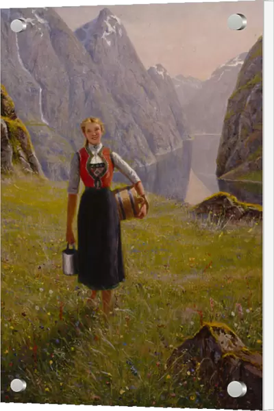 Dairymaid (oil on canvas)