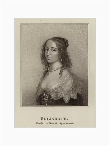 Elisabeth of the Palatinate, daughter of Frederick V, Elector Palatine, and Elizabeth Stuart (engraving)