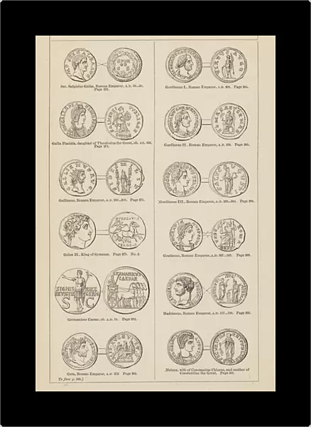 Coins of Persons, Galba - Helena (engraving)