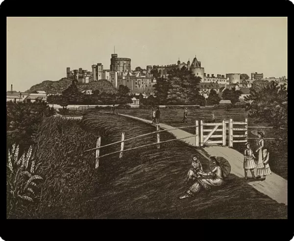 Windsor Castle from the North West (litho)