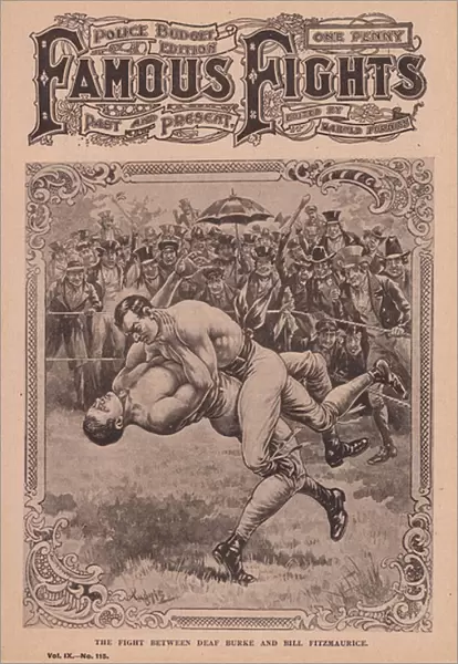 The fight between Deaf Burke and Bill Fitzmaurice (litho)