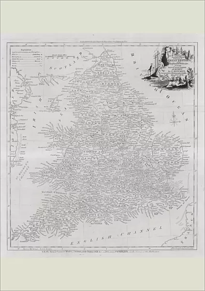 Map of the counties of England and Wales (engraving)