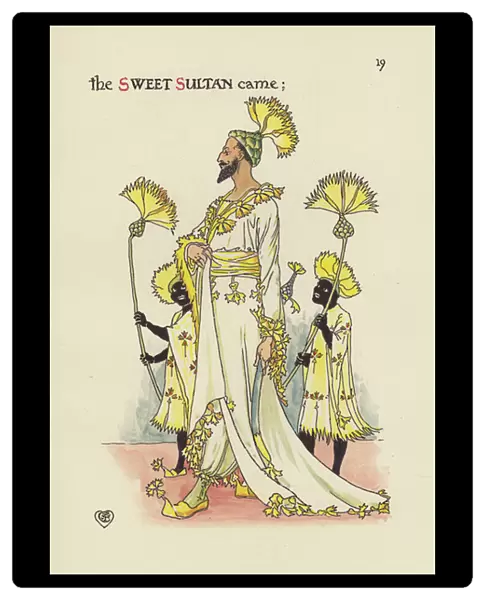 Illustration by Walter Crane for A Flower Wedding (colour litho)