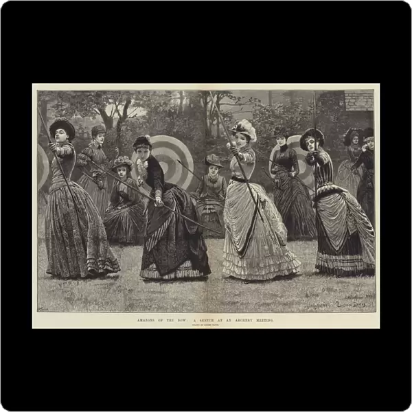 Amazons of the Bow, a Sketch at an Archery Meeting (engraving)