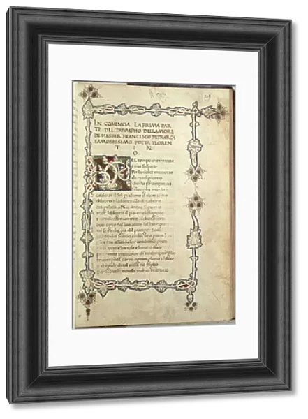 Ms. 392 fol. 149 The Triumph of Love, from Sonetti, Canzoni e Triomphi by Petrarch (1304-73) 1470 (vellum)