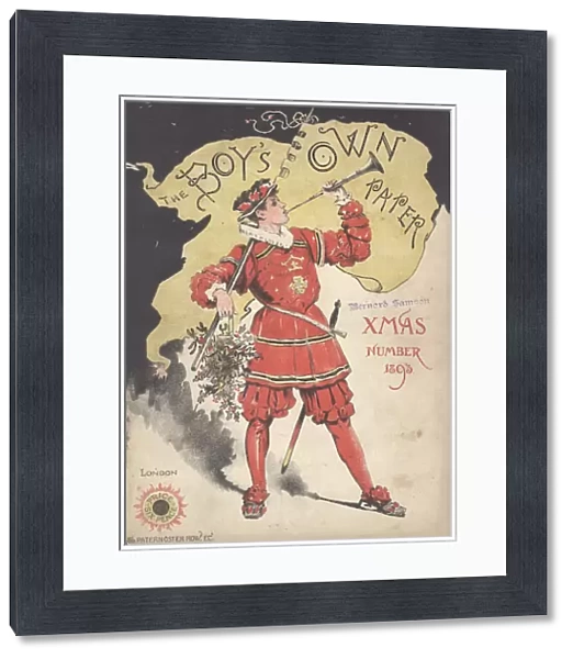 Cover of Boys Own Paper with herald, 1893 (colour litho)